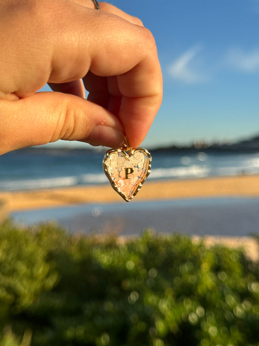 Ombre Glitter Wonky Heart